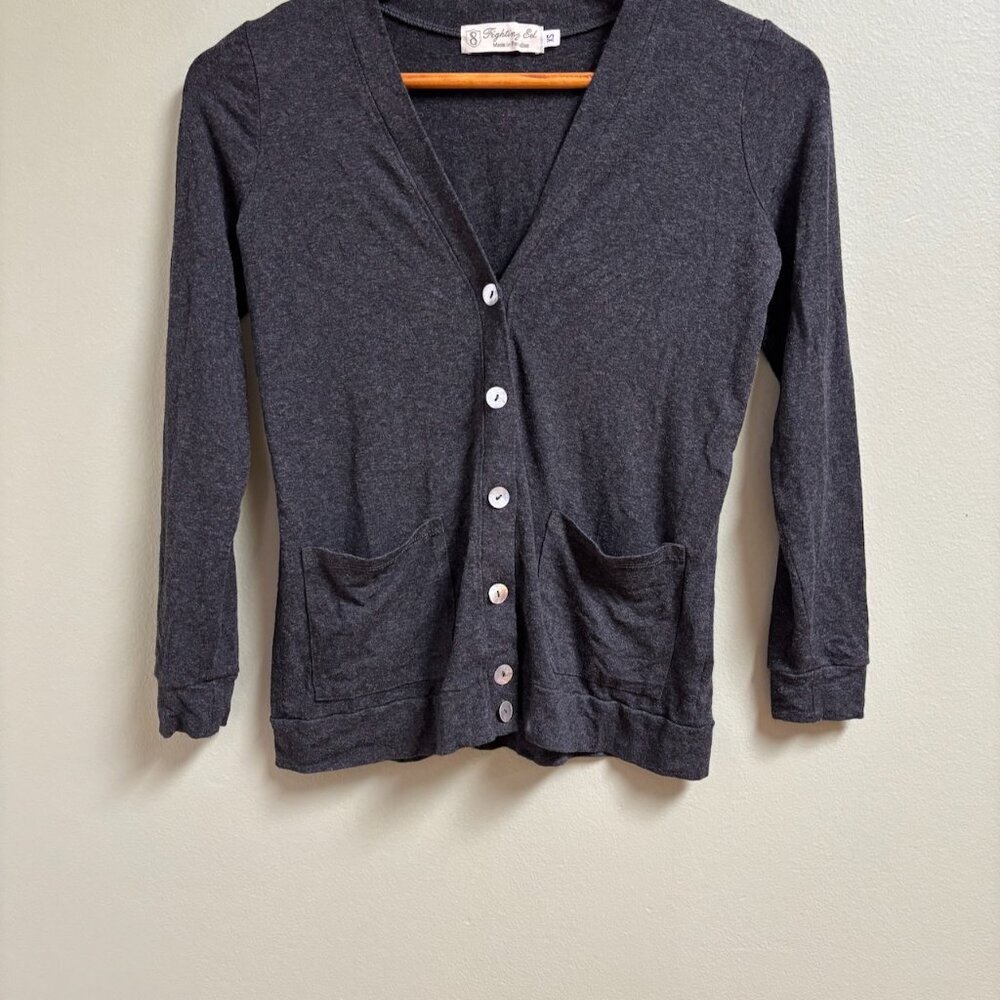 Fighting Eel Women Cardigan Academia Size XS Preppy Office Casual Minimalist
